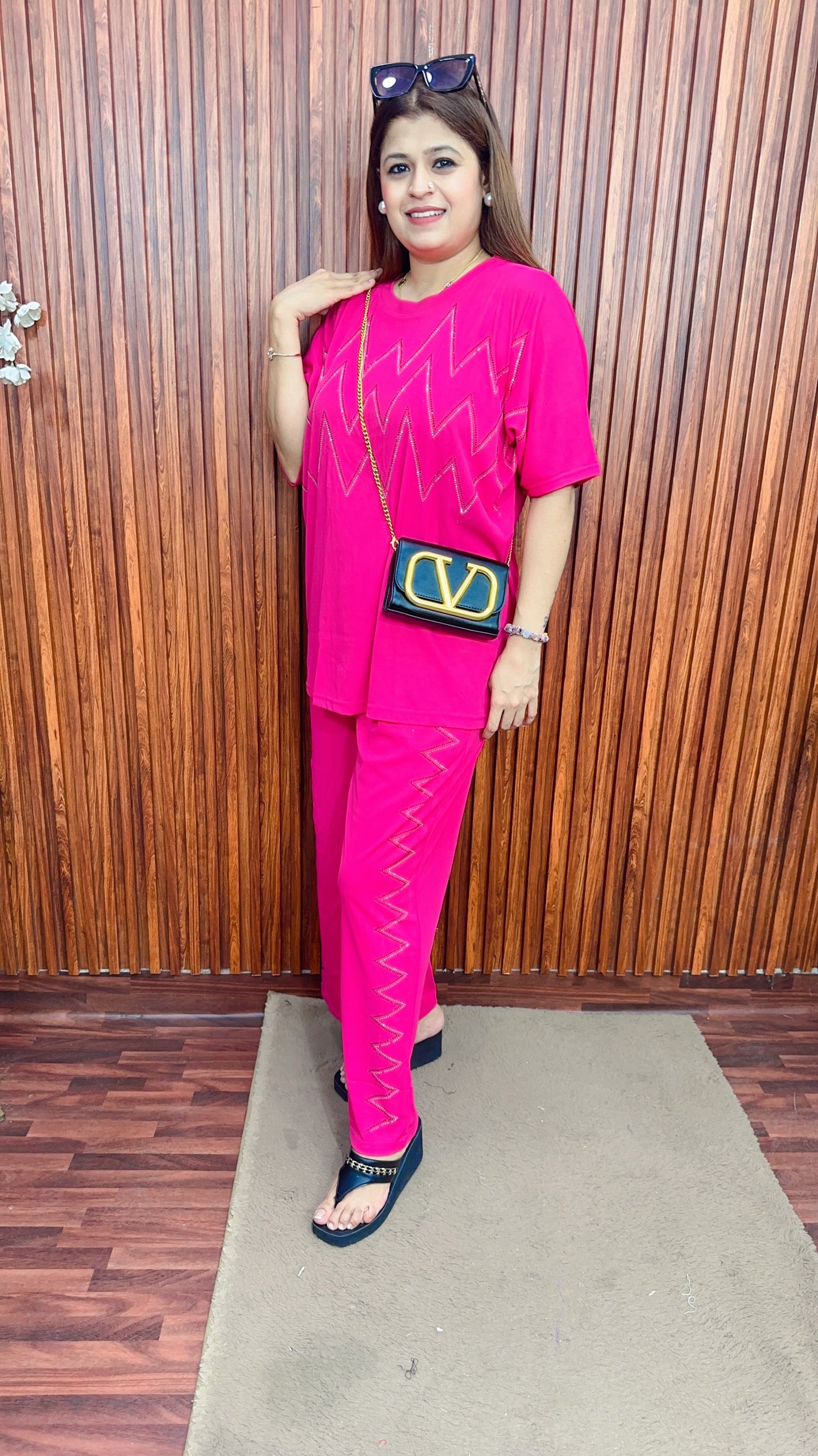 Zigzag Servoski plus size Coord set