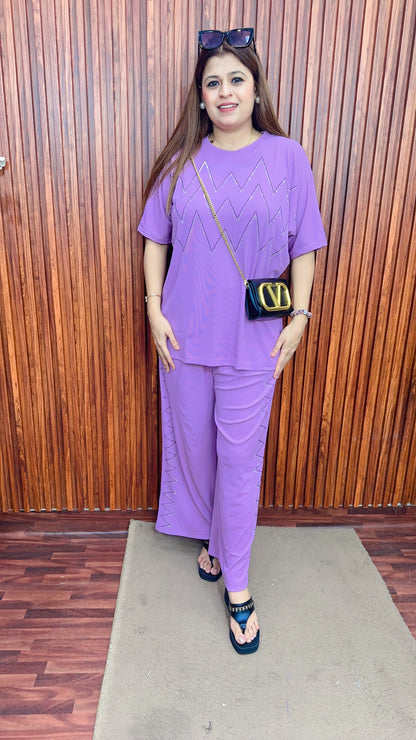 Zigzag Servoski plus size Coord set