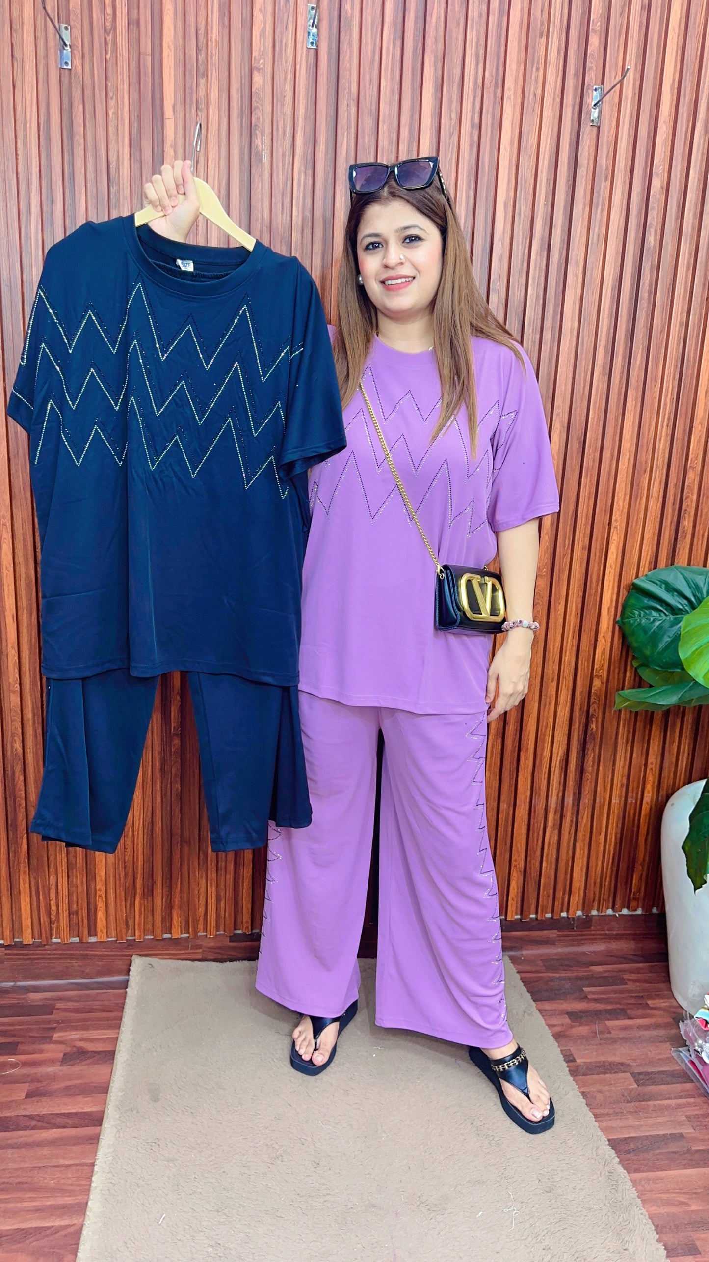 Zigzag Servoski plus size Coord set