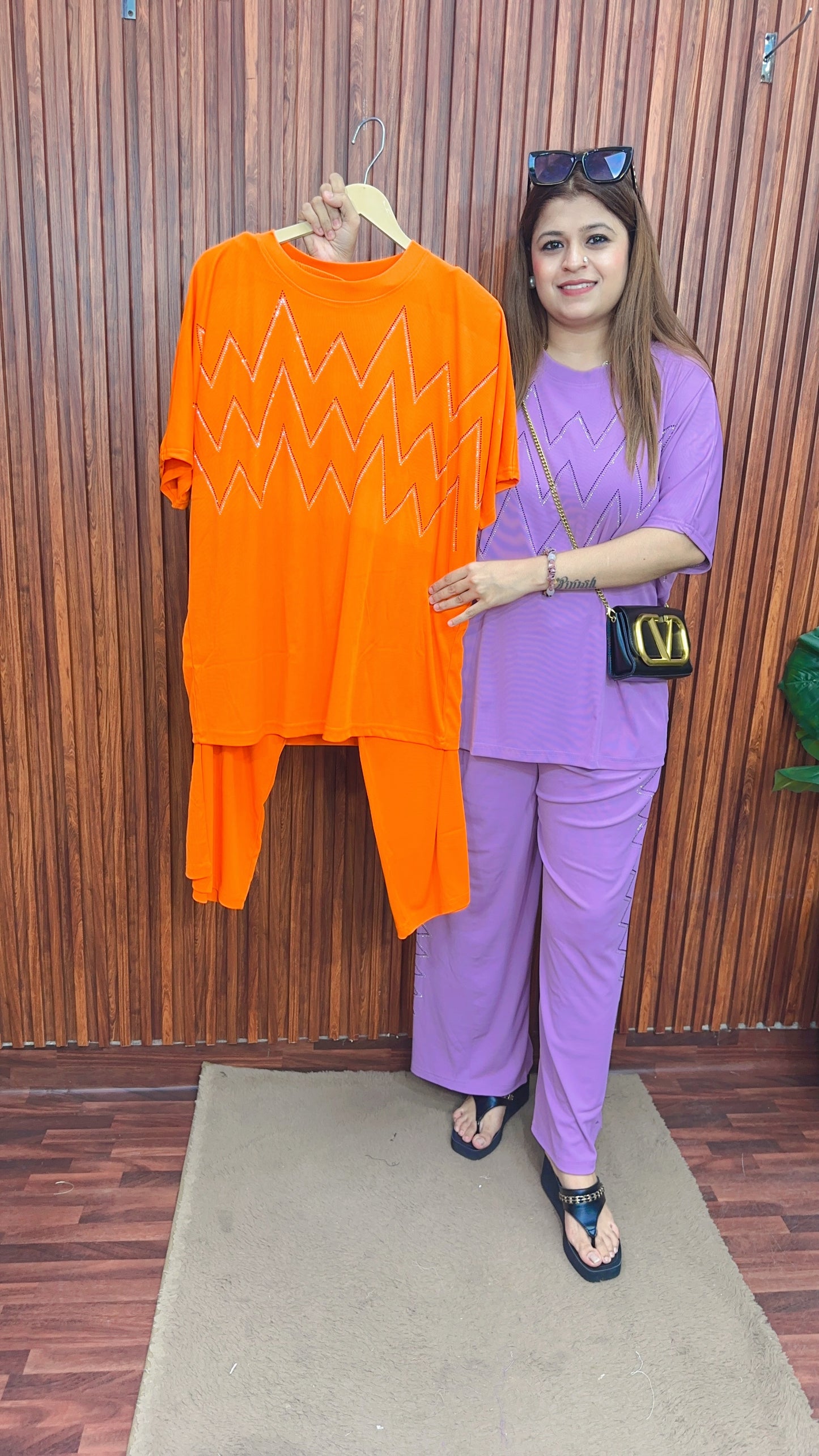Zigzag Servoski plus size Coord set