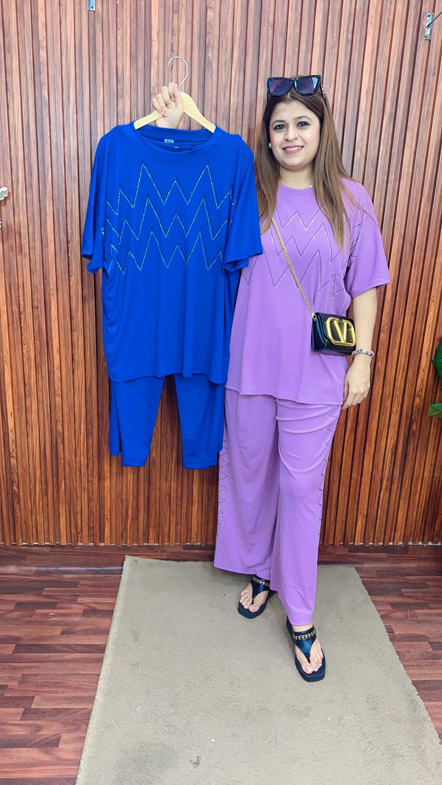 Zigzag Servoski plus size Coord set