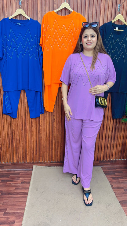 Zigzag Servoski plus size Coord set