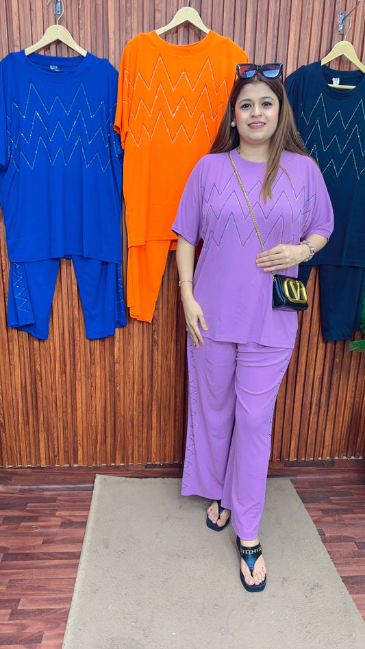 Zigzag Servoski plus size Coord set