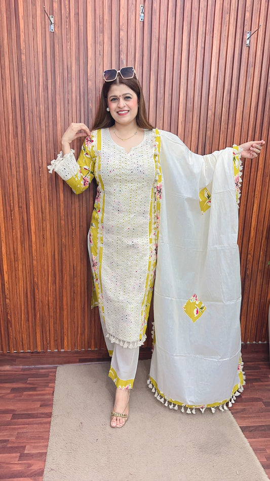 Schifli Designer Cotton Suit