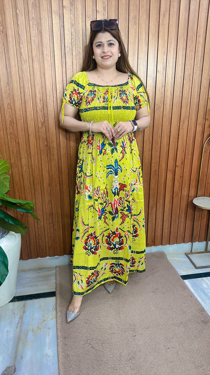 Aura Printed Bobbin Dress