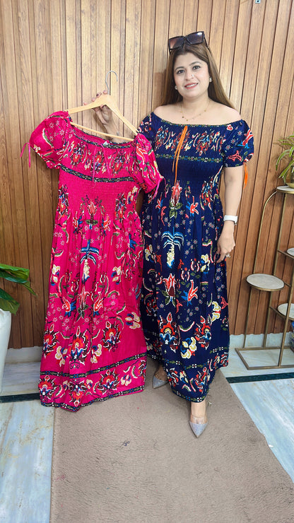 Aura Printed Bobbin Dress