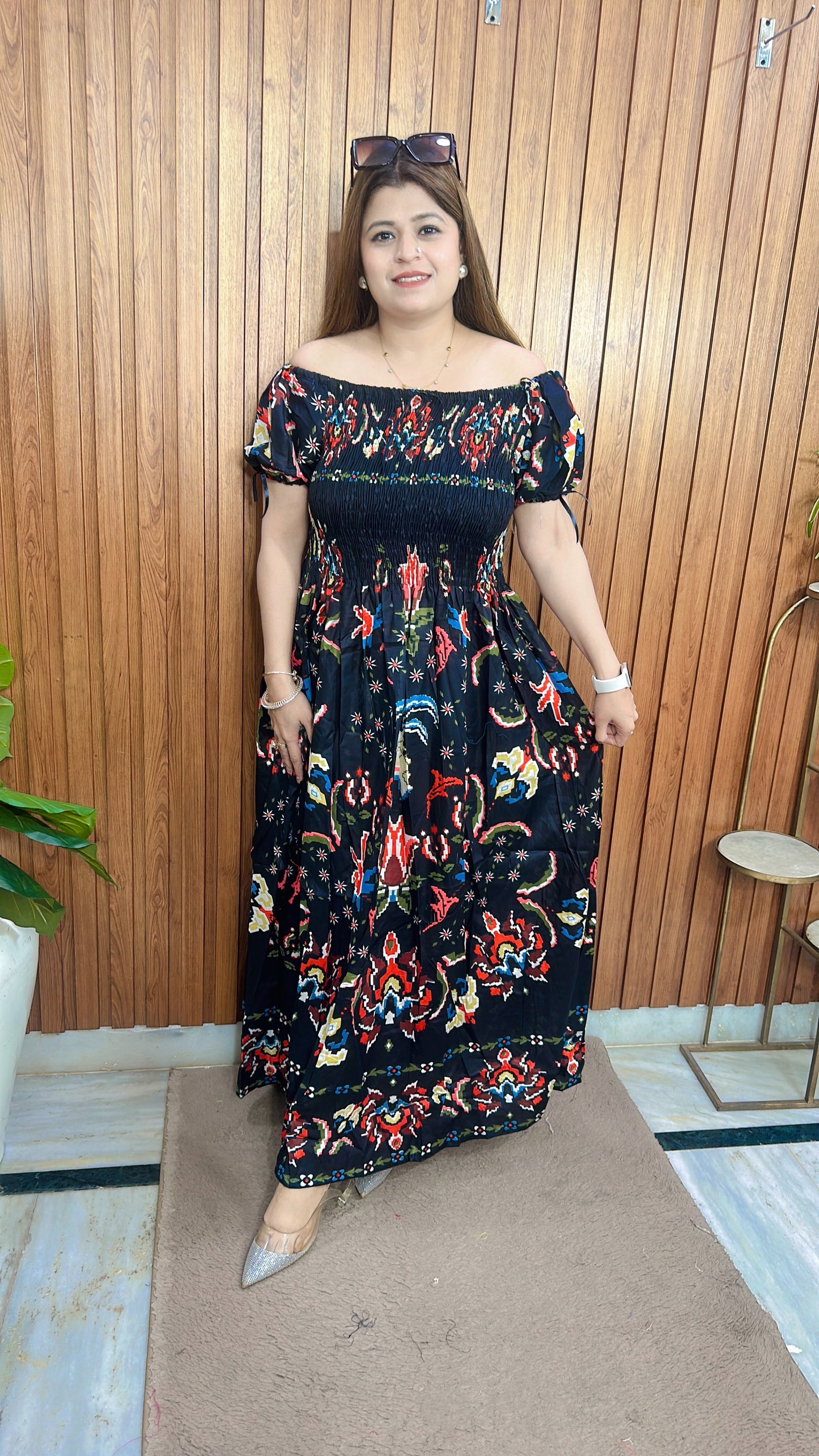 Aura Printed Bobbin Dress