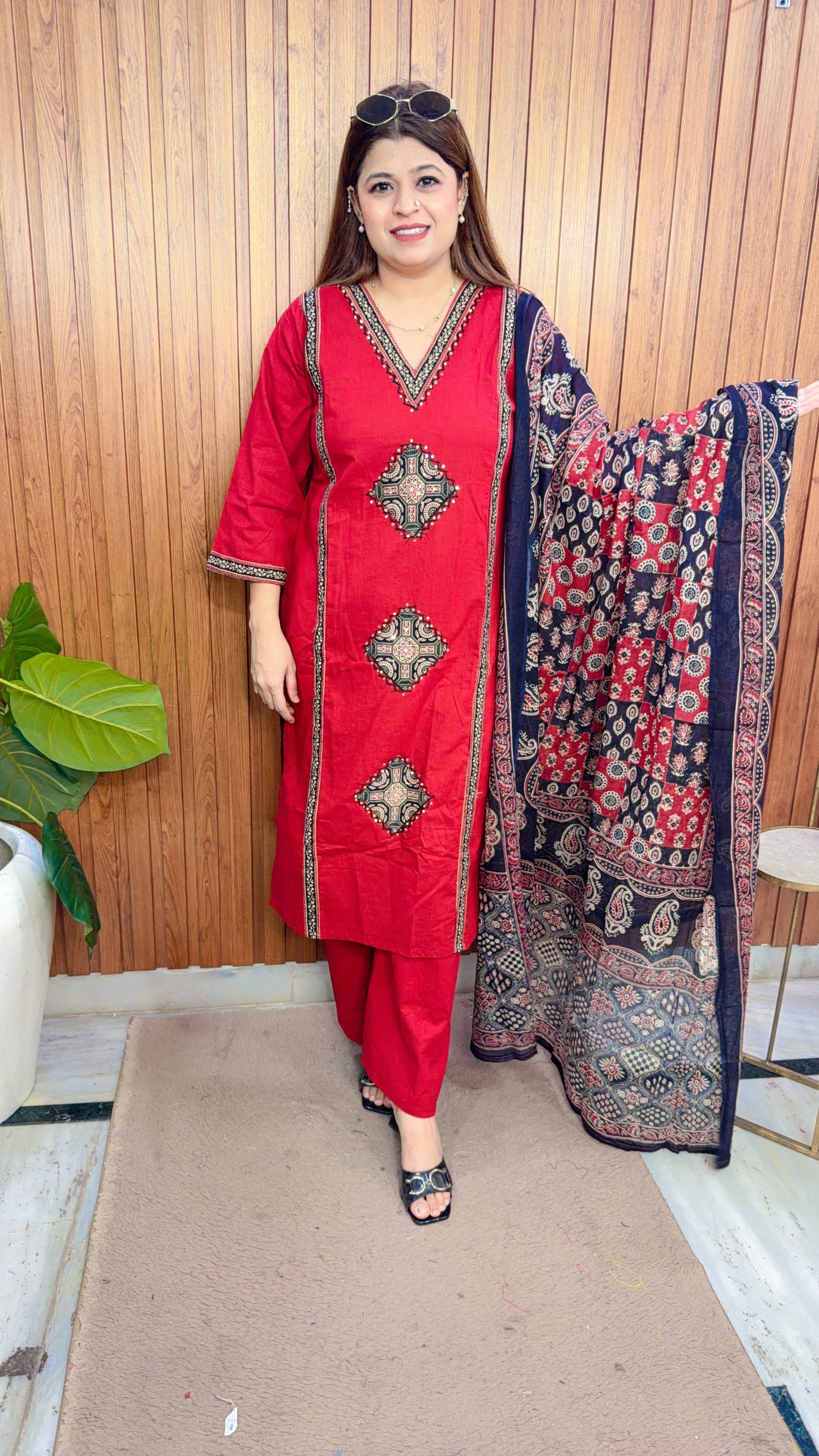 Dabu Cotton Block Print Suit
