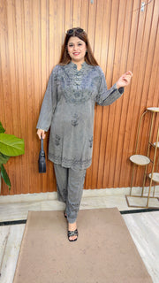 Mirchi Neck Marble Coord Set