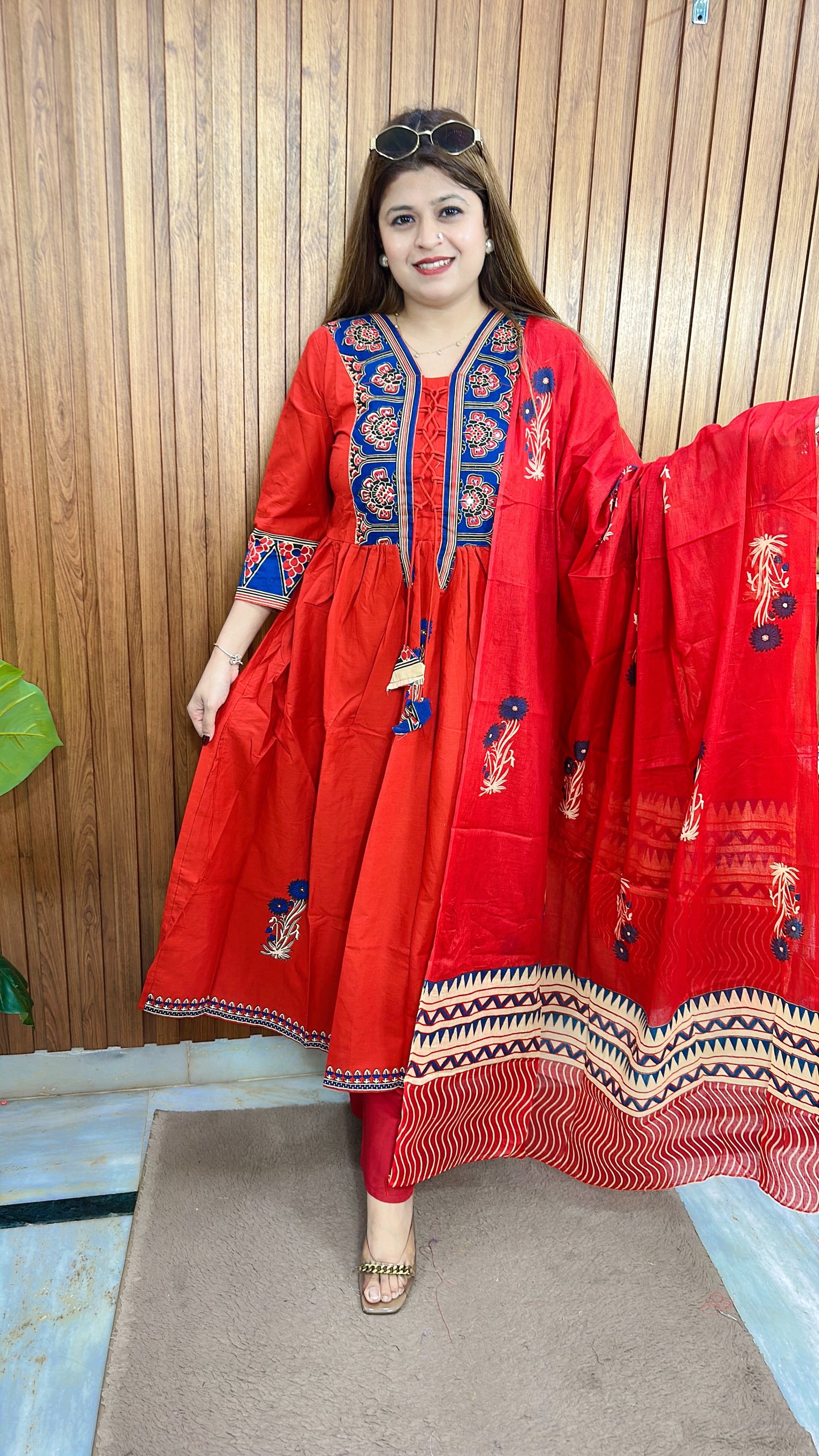 Suvani Pure Cotton Anarkali