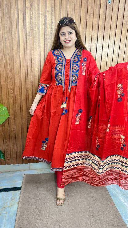 Suvani Pure Cotton Anarkali