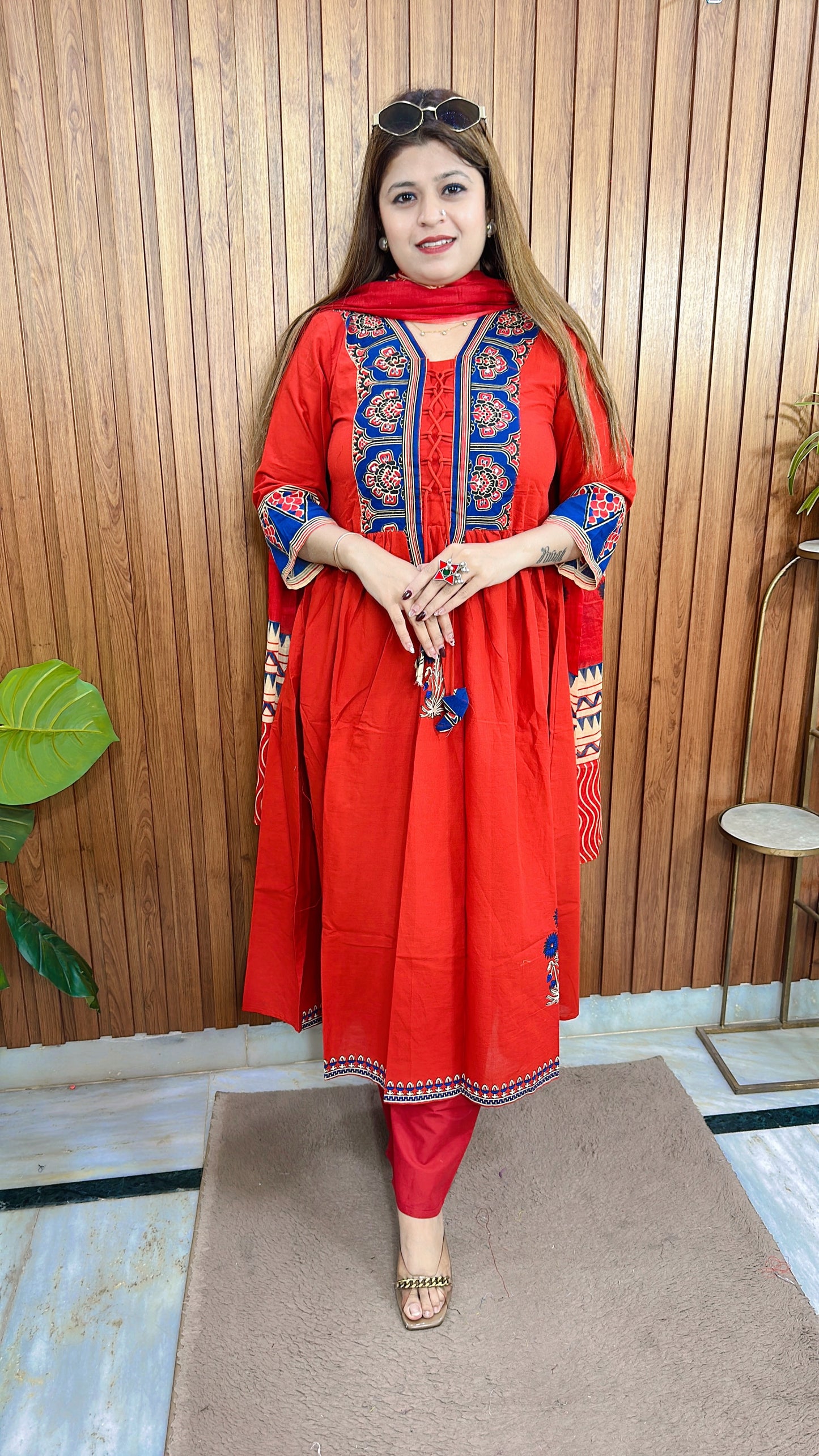 Suvani Pure Cotton Anarkali