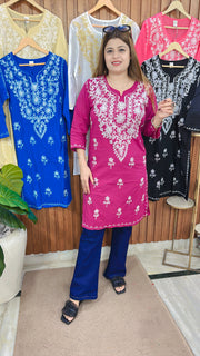 Lakhnavi Cotton Short Kurti