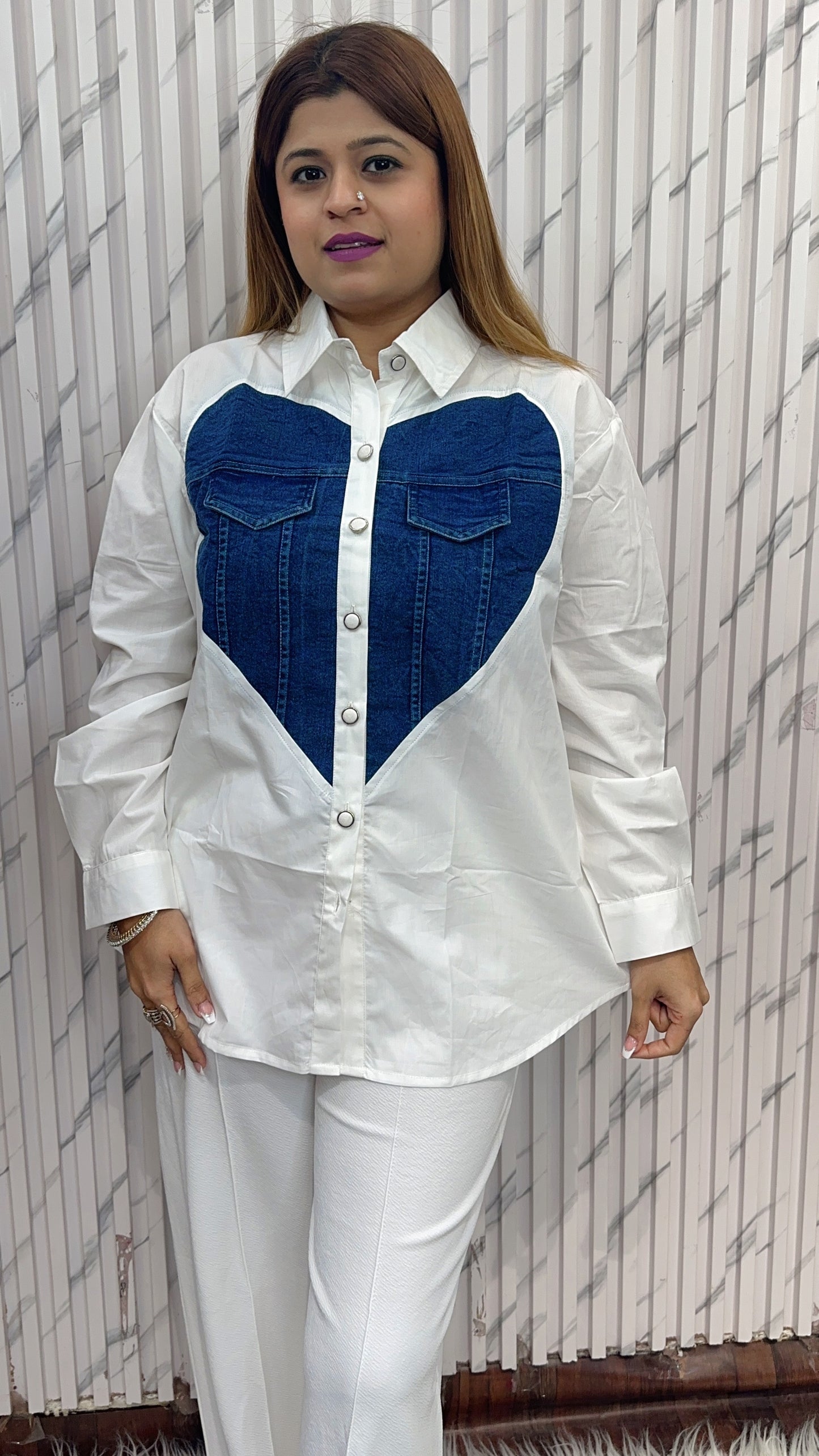 Denim Heart Shirts