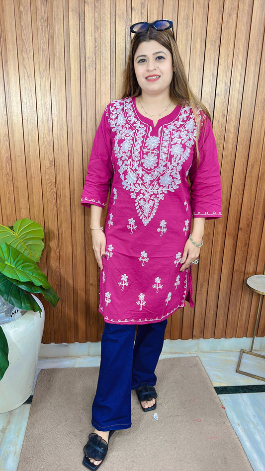 Lakhnavi Cotton Short Kurta