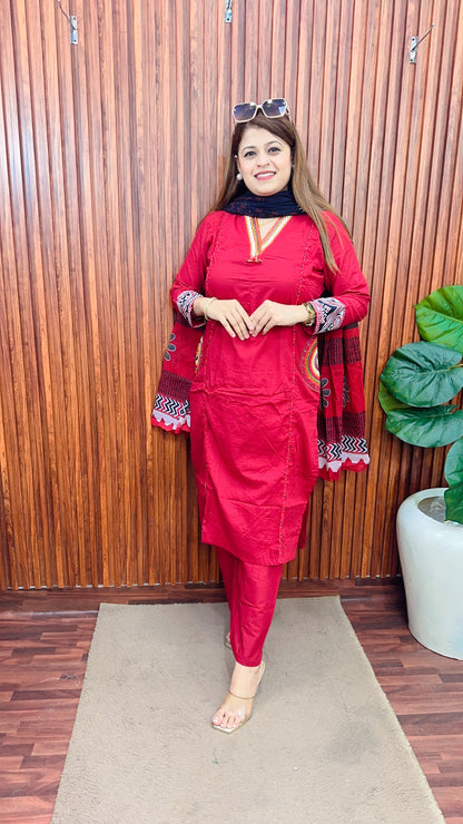 Classy Rangoli thread suit set