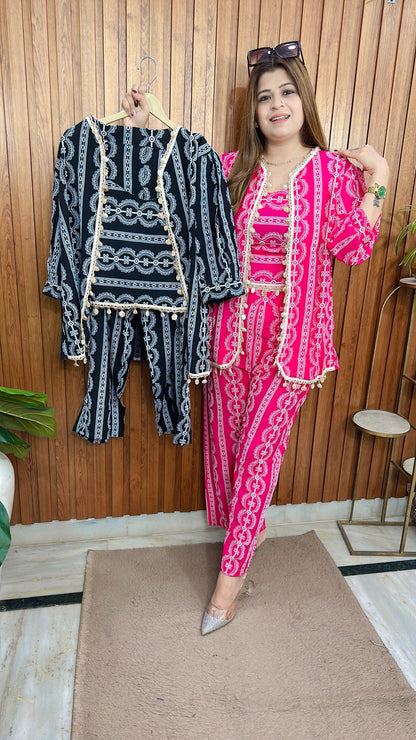 Boho shell Three Piece Coord set