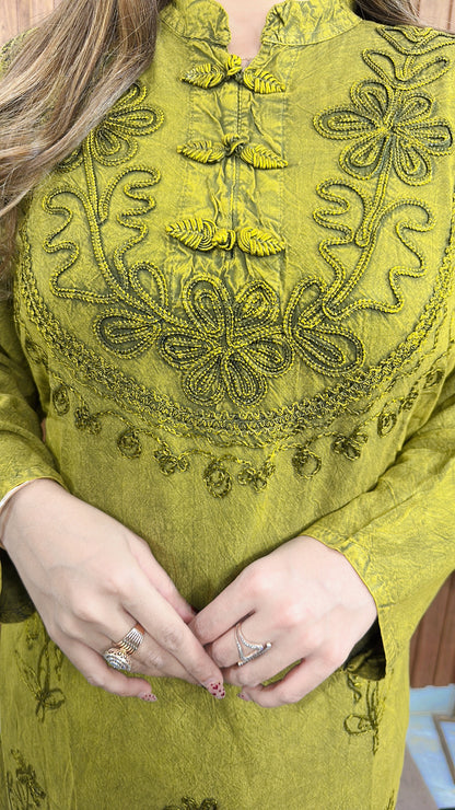 Mirchi Neck Marble Cotton Coord set