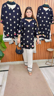 Sahiva Farshi polka Three Piece Suit