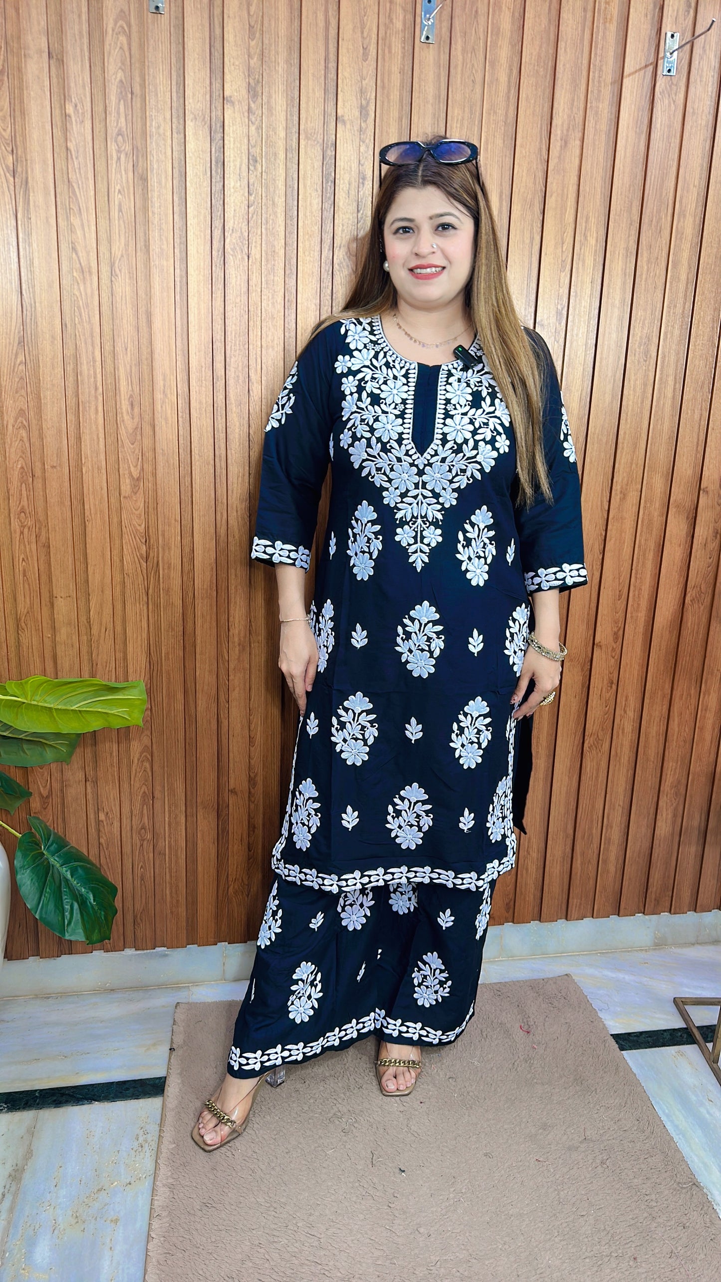 Lakhnavi Cotton Two Piece Kurta set
