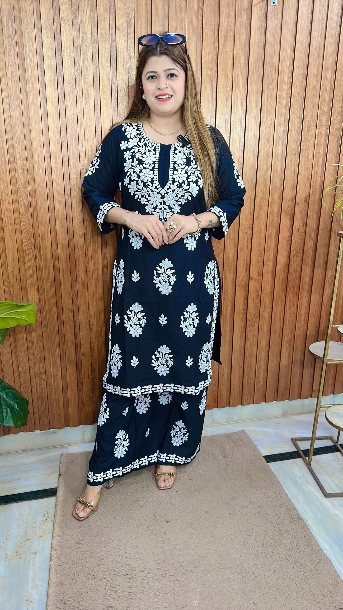 Lakhnavi Cotton Two Piece Kurta set