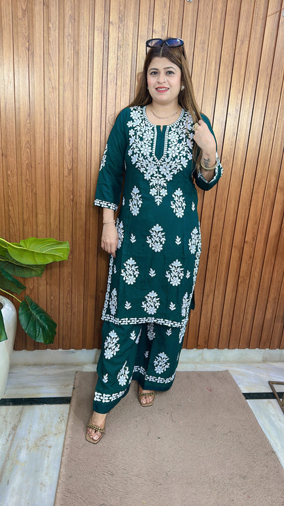 Lakhnavi Cotton Two Piece Kurta set