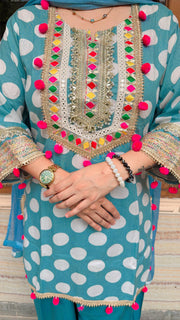 Polka Farshi Three Piece Suit