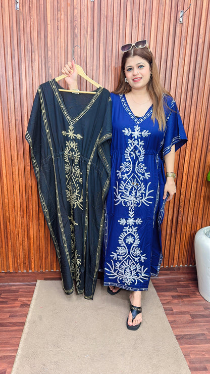 Embroidery Kaftan Gown