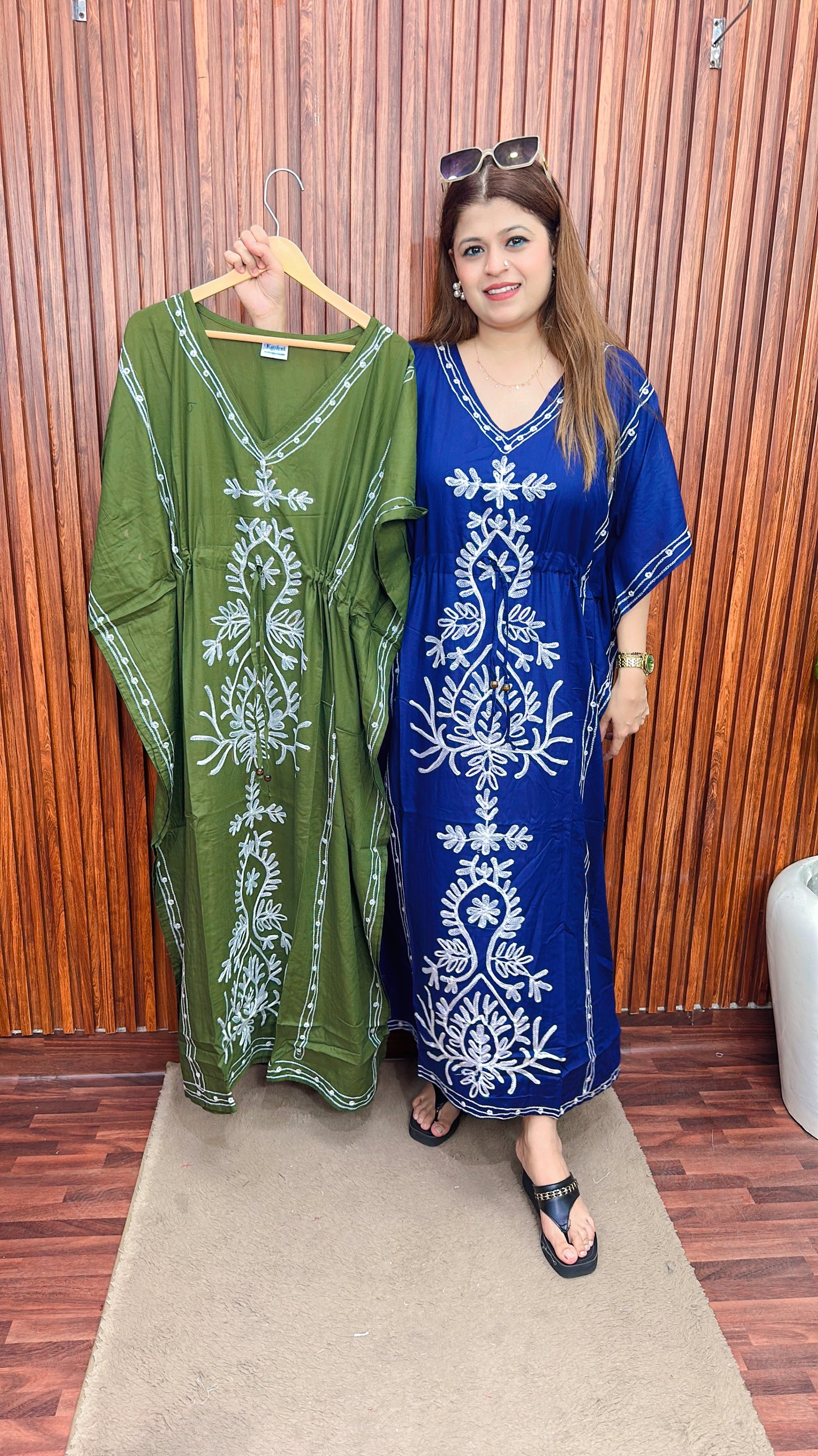 Embroidery Kaftan Gown