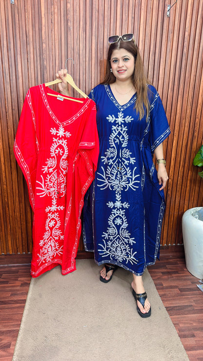 Embroidery Kaftan Gown