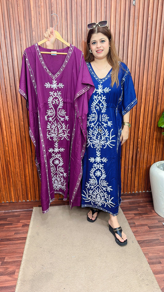 Embroidery Kaftan Gown