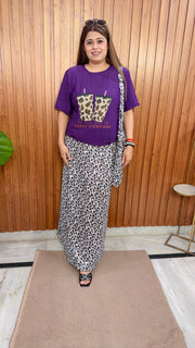 Leopard Two Piece Skirt Set