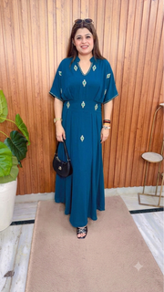 Ruby Stone Imported Crepe Dress