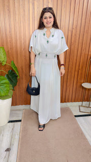 Ruby Stone Imported Crepe Dress