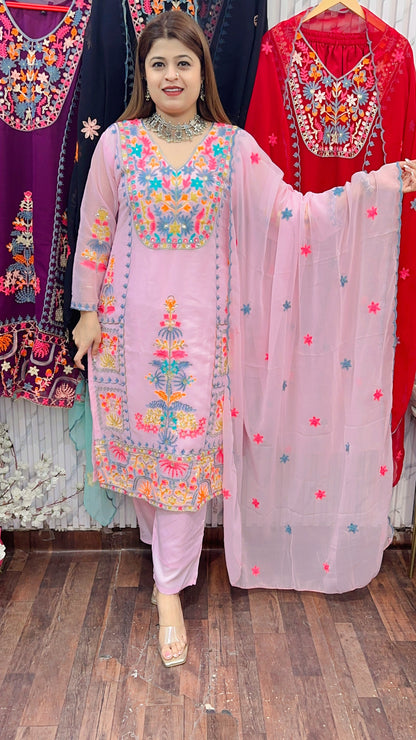 Pakistani Georgette Thread Work Suits