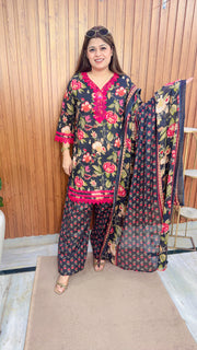 Inara Floral Farshi Three Piece Suit