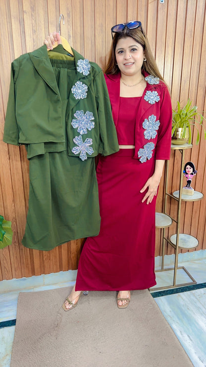 Premium Imported Lycra Skirt  Set