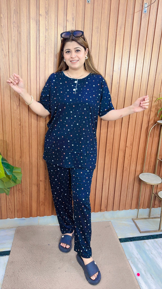 Hosiery Printed Night suit