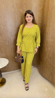 Polka Dot coord set with both side Dori