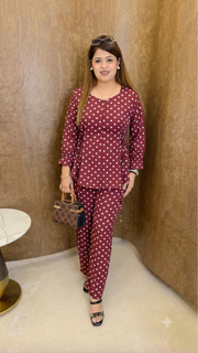 Polka Dot coord set with both side Dori