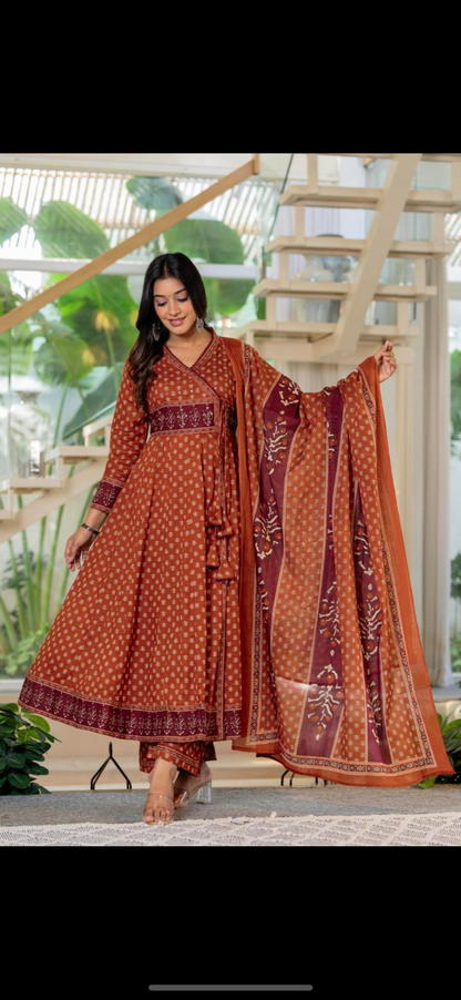 Mehar Pure Cotton Anarkali Suit