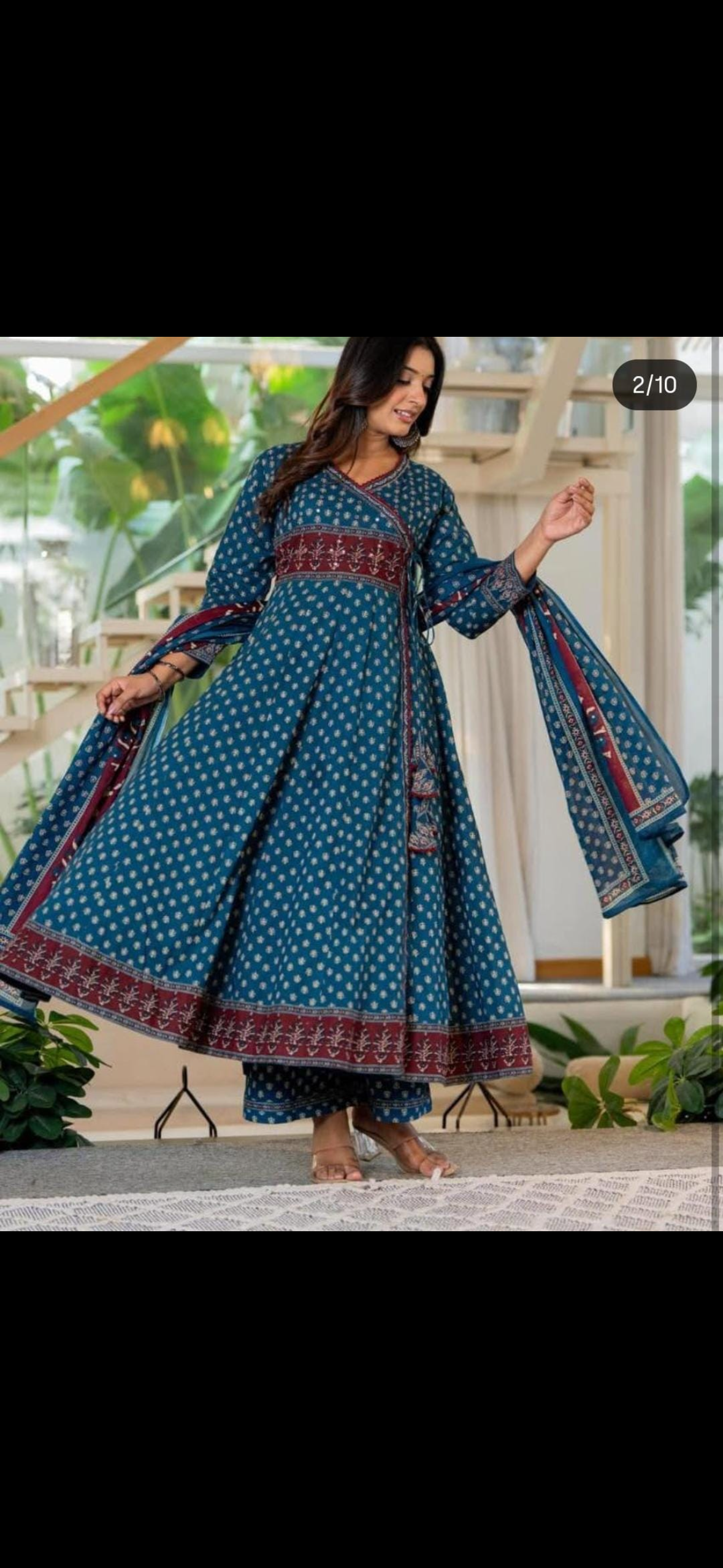 Mehar Pure Cotton Anarkali Suit