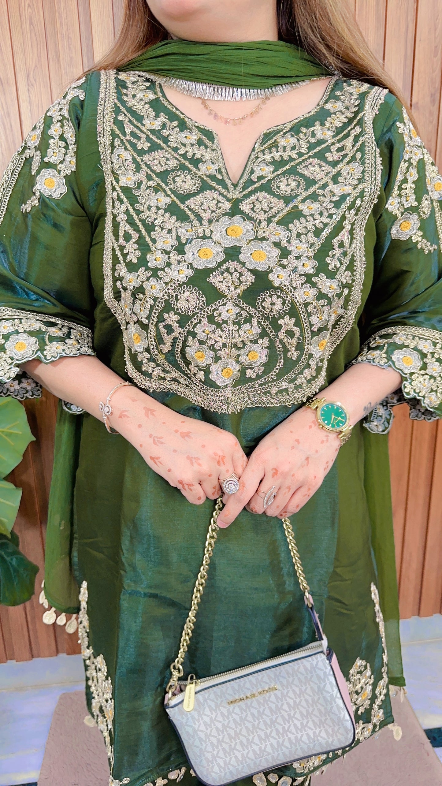 Rahiba Cotton Silk Three Piece Suit