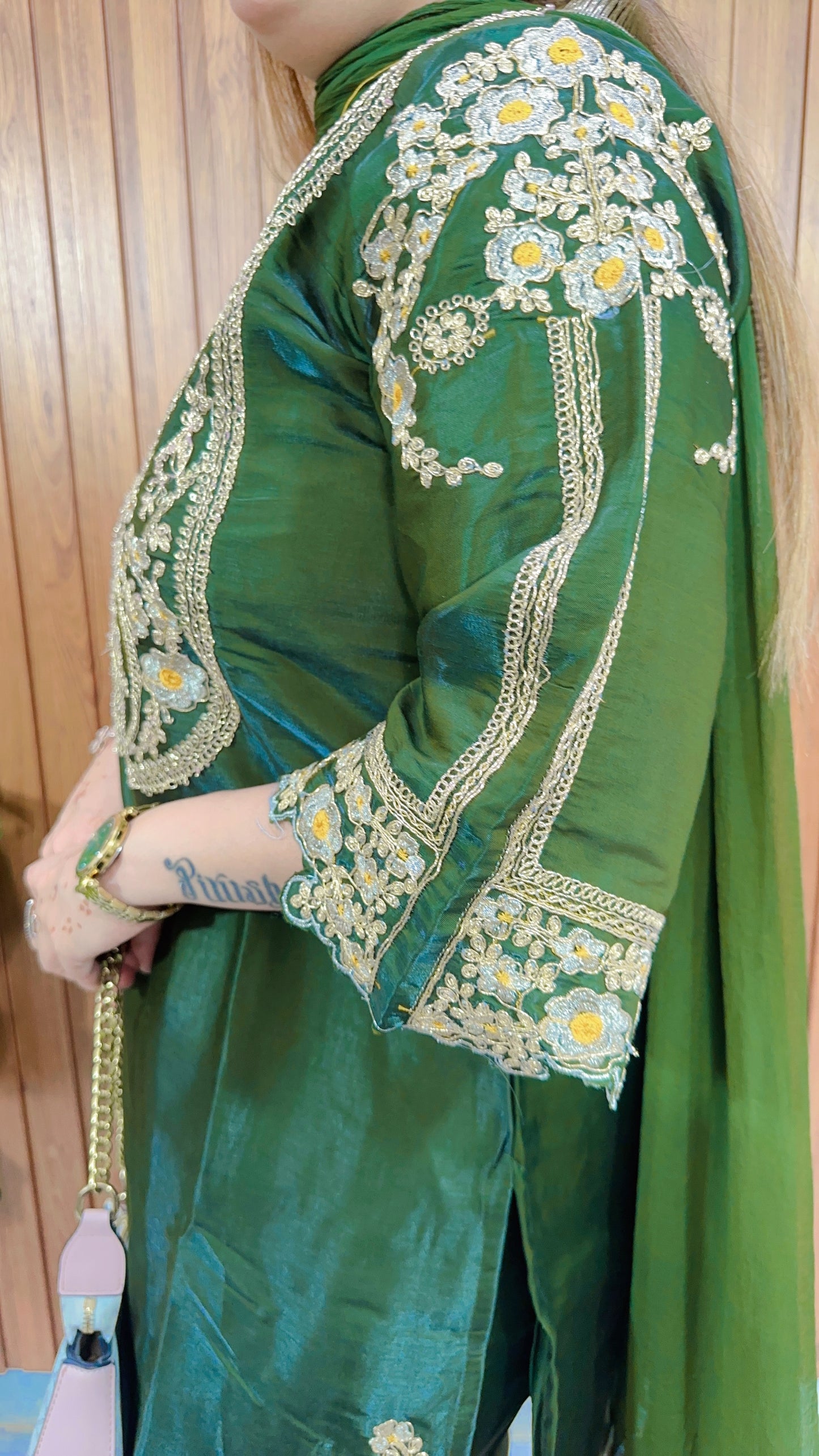 Rahiba Cotton Silk Three Piece Suit