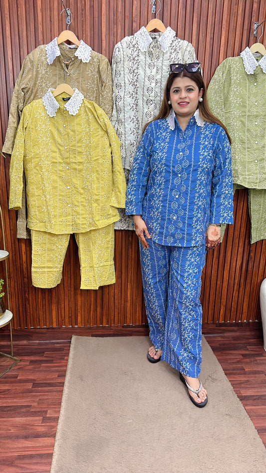 Cotton Schifli Coord set