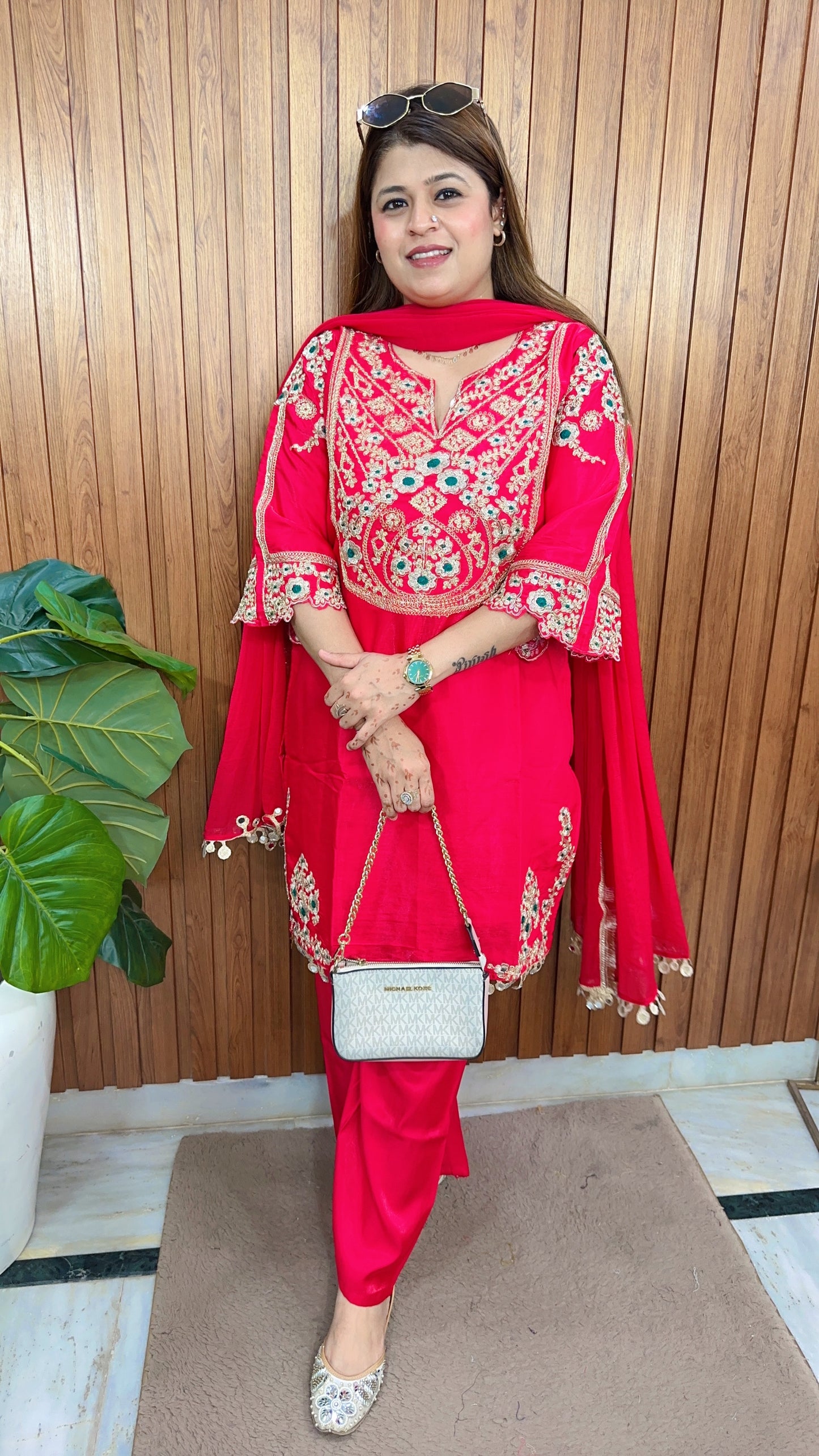 Rahiba Cotton Silk Three Piece Suit