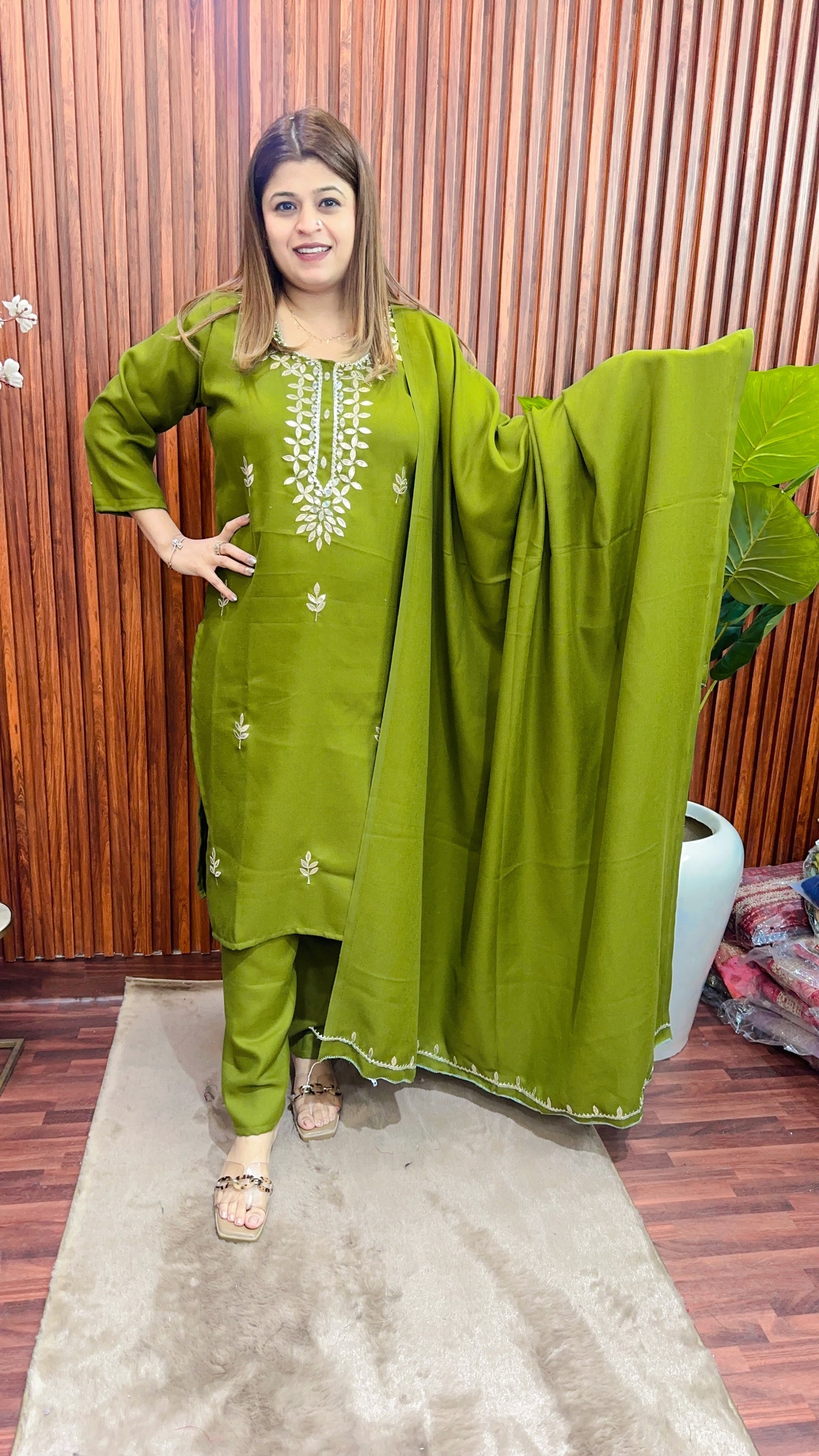 Gota Patti pashmina suit set