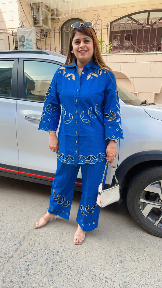 Applique Work Denim Coord set