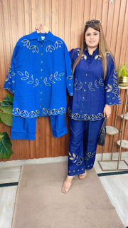 Applique Work Denim Coord set