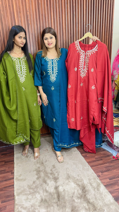 Gota Patti pashmina suit set